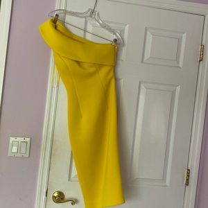 JOVANI yellow cocktail dress